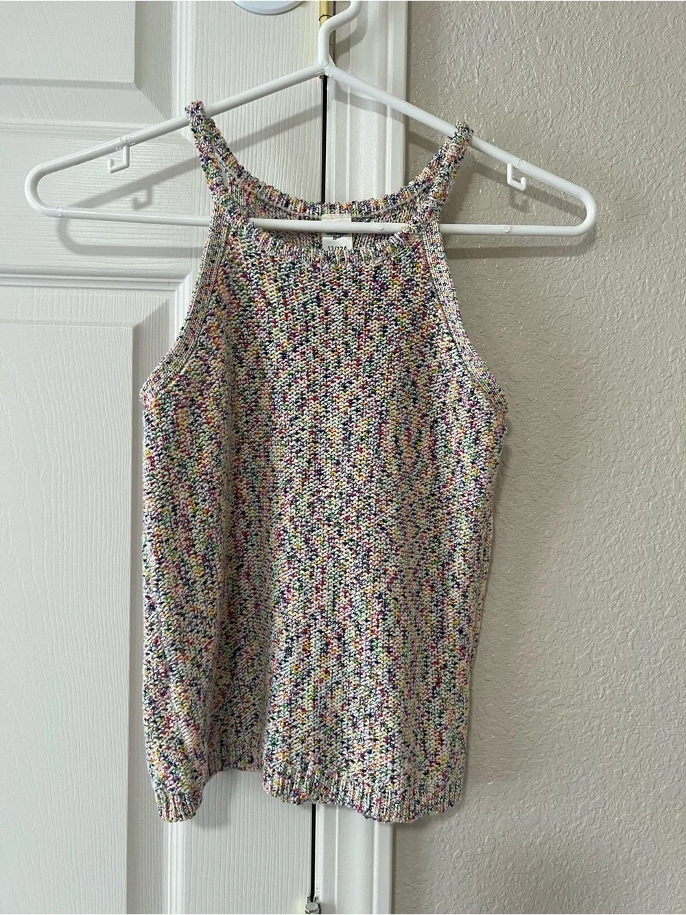 OshKosh B’gosh Confetti Knit Tank Top Girls 12 Multicolor Sleeveless Sweater